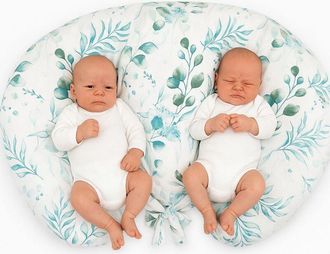 OEM Almohada De Lactancia Gemelar + Funda Extra&iacute;ble - Eucalipto Menta