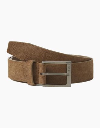 HUGO BOSS Mens Boss Black ELLOY BELT BROWN - Size: UK 38