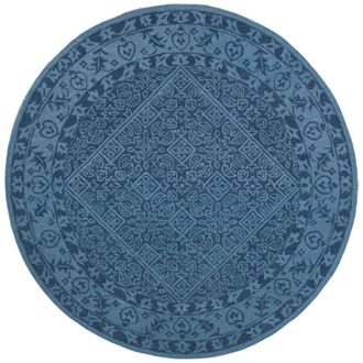 Safavieh Alfombra lana / algod&oacute;n azul marino 152 x 152 cm