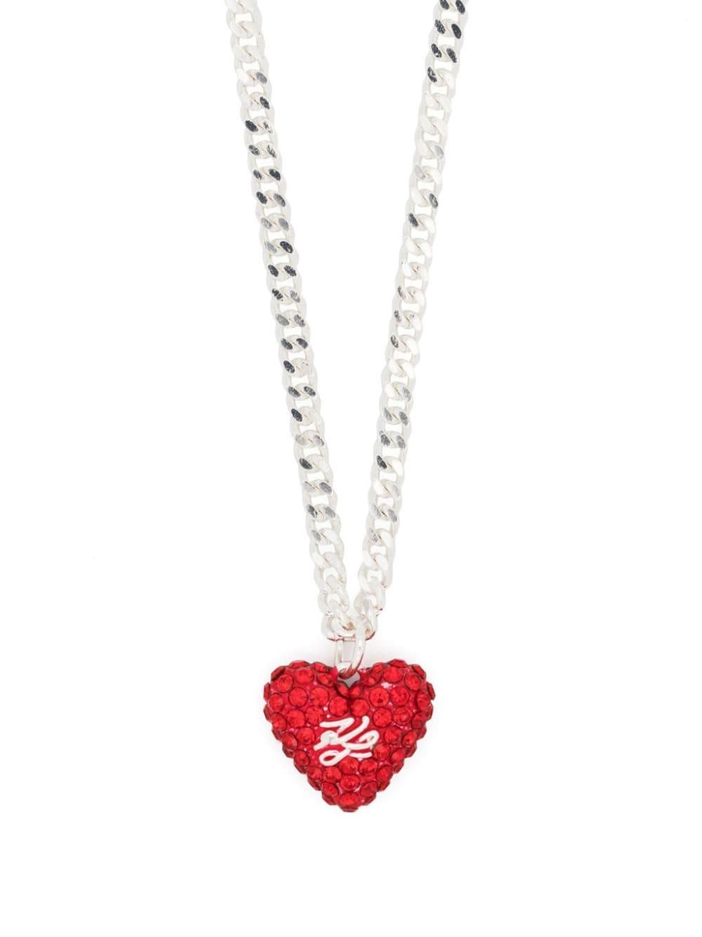 ネックレス・ペンダント KARL LAGERFELD K/IKONIK PAVE HEART NECKLACE KARL LAGERFELD K/IKONIK PAVE HEART NECKLACE | Silver Women's