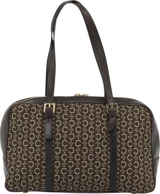 Celine C Macadam Canvas And Leather Brown Canvas Handbag (Pre-Owned)