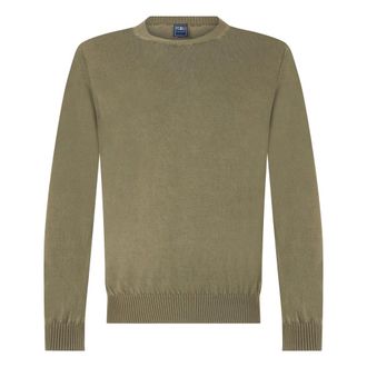 Fedeli Round-neck Knitwear, male, Green, Size: M Round-neck Sweater
