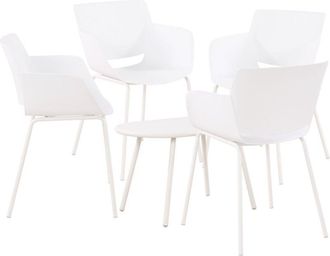 Clp Clp - Grupo De Asientos Velvena Blanco 4 Sillas