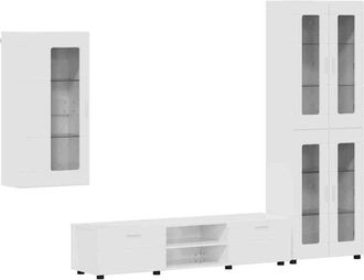 vidaXL Conjunto De Mueble De Tv Brillante Madera De Ingenier&iacute;a Vidaxl