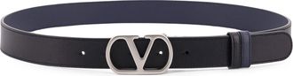 Valentino Garavani Vlogo Leather Reversible Belt-Uomo