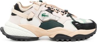 Lacoste logo-patch lace-up sneakers - men - Fabric/Rubber/Rubber - 10 - Neutrals