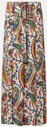 Etro Gonna lunga pliss&eacute; con stampa paisley