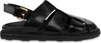 Moschino patent leather sandals - Black