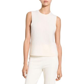 Theory Cashmere Sleeveless Sweater in Ivory at Nordstrom, Size Medium