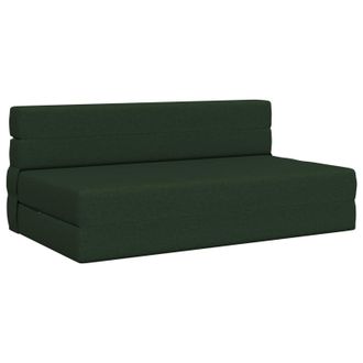 vidaXL Sof&aacute; Cama Plegable Verde Oscuro 152 X 86,5 X 60 Cm Tela Vidaxl