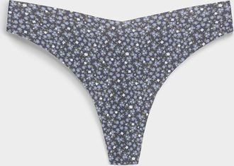 Miiyu Womens Dense laser-cut thong Recycled nylon