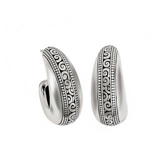 Brighton Womens Mingle Adore Hoop Earrings In Silver