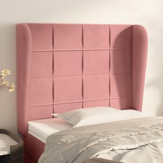 vidaXL Cabecero Con Orejas De Terciopelo Rosa 103x23x118/128 Cm Vidaxl