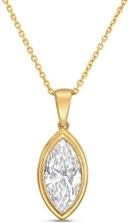 Diana M. Jewels 14kt yellow gold 3.00 ct lab grown marquise bezel with bail pendant