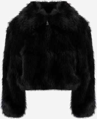 Frankie Shop Kurzer Mantel aus flauschigem Kunstpelz Hope