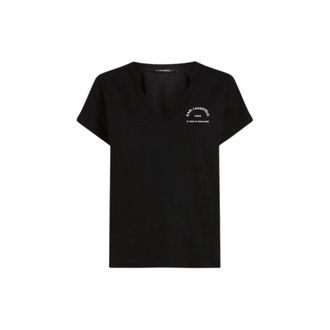 Karl Lagerfeld Dames, Tops, Zwart, Maat: S Katoen