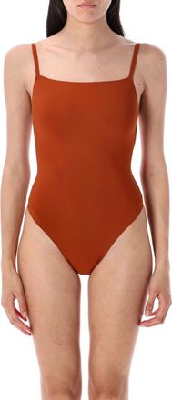 Lido Brown strap detail swimsuit