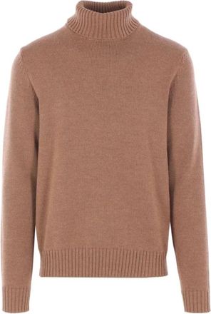 Zanone Truien & Vesten, Heren, Bruin, XL, Turtleneck Trui