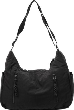 Generic Women Crescent Crossbody Bag Large Capacity Lightweight Shoulder Bag Solid Color Travel Tote Handbag Outdoor Daily Bag (Black)