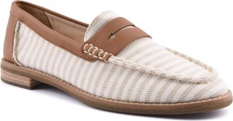 Sperry Top-Sider Port Driving Textiel Dames Witte/Tan Standaard Loafers