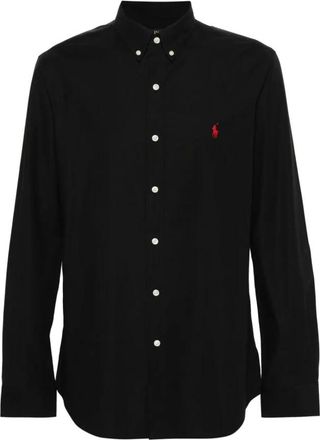 Ralph Lauren Zwarte Polo Shirt voor Mannen - Heren - Casual Overhemden - Zwart - XL - Overhemden