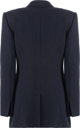 Chlo&eacute; Womens Double-Breasted Virgin Wool Jacket Blue