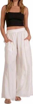 Elan Aurora Wide Leg Pants In White