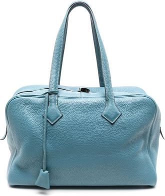 Hermès Victoria II 35 tote bag - women - Calf Leather - One Size - Blue