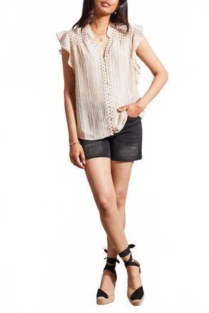 Tribal Frilled Blouse In French Oak