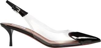Alaia Hart Slingbacks in Patent Lamsleer - Dames - Pumps - Zwart - 39 EU - Leer - Schoenen