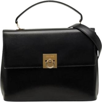 Celine Pre-owned Vintage Shoulder Bag - Dames - Vintage Handtas - Zwart - ONE Size - Leer - Vintage