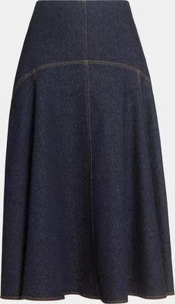 Jacquemus La Jupe Triangle de-N&icirc;mes Denim Midi-Skirt