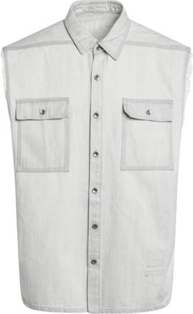Rick Owens SL Tommy Jumbo Outershirt - Heren - Bodywarmers - Grijs - L - Katoen - Jassen