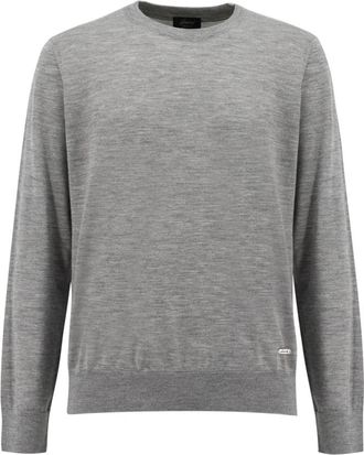 Brioni Sweatshirts - Heren - Ronde hals truien - Grijs - 2XL - Truien & Vesten