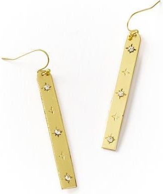 Matr Boomie Sitara Starry Long Linear Studded Earrings in Gold at Nordstrom