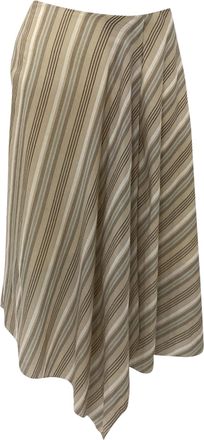 Acne Studios Ilsa Ssymmetric Striped Midi Skirt in Multicolor Cotton