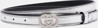 Gucci Cintura Interlocking G in pelle metallizzata