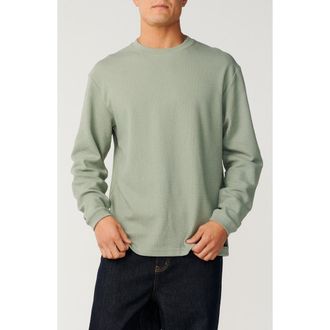 Rip Curl Premium Surf Long Sleeve Cotton Waffle T-Shirt in Sage at Nordstrom, Size X-Large