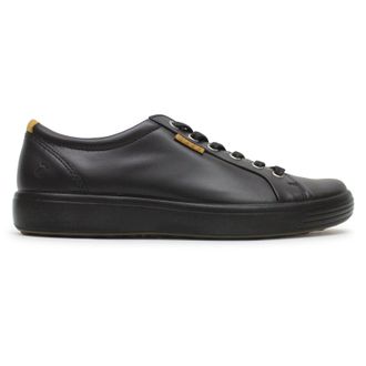 Ecco Ecco Soft 7 430004 Leather Mens Low Top Trainers - Black Black - Size:UK 10.5-11