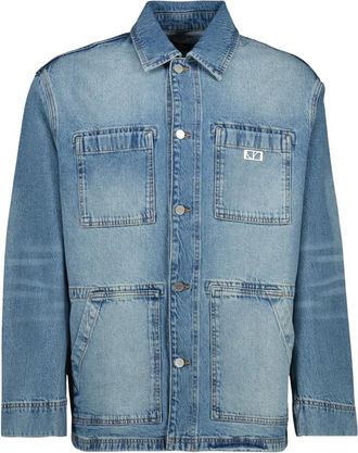 Iro Klassieke Blauwe Denim Jas - Heren - Spijkerjassen - Blauw - L - Denim - Jassen