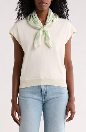 Nicole Miller V-Neck Sweater in Ecru/Scarf Print at Nordstrom Rack, Size X-Large