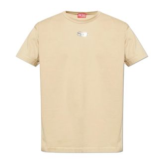 Diesel T-Shirt T-Norm-Iod - Heren - T-shirts - Beige - M - Katoen - Tops
