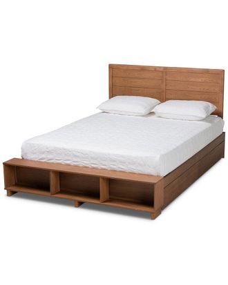 Baxton Studio Dnu Baxton Studio Alba Full 4-Drawer Platform Storage Bed With Built-In Shelves