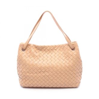 Bottega Veneta Beige Leather Handbag Tote Bag (Pre-Owned)