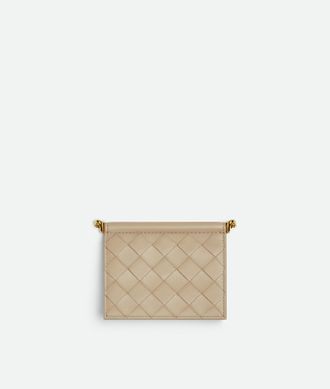 Bottega Veneta Solstice Business Card Case - Beige - Woman - 100% Calfskin