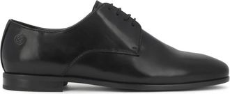 Kazar Zwarte leren heren derby voor pak - Heren - Nette schoenen - Zwart - 45 EU - Leer - Schoenen