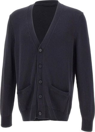 HUGO BOSS Nivo Vest - Heren - Vesten - Blauw - L - Katoen - Truien & Vesten