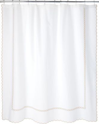 Matouk Classic Chain Scallop Shower Curtain in Dune at Nordstrom