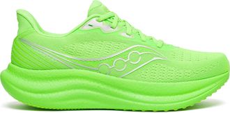 Saucony Neon Green Running Shoes with Breathable Mesh Upper