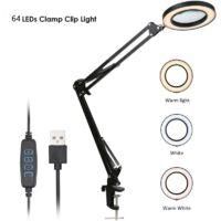 OEM Lupa Iluminada Con Clip Led - Aumento De 5x - Brillo Ajustable En 3 Colores - Alimentaci&oacute;n Usb - Soporte De Lectura Flexible